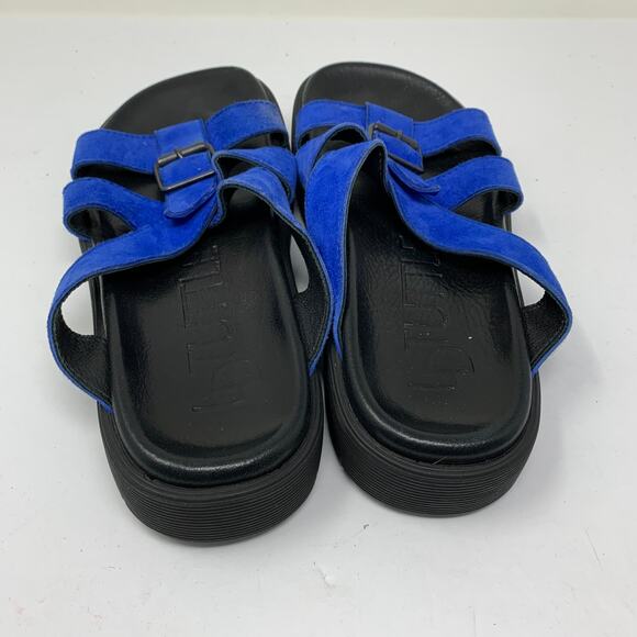 LD Tuttle Women's Size 37 US 7 The Unit Slide Sandals Royal Blue Suede - Picture 7 of 9